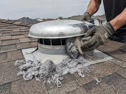 Cleaning Dryer Vent On Roof in Rossmoor
