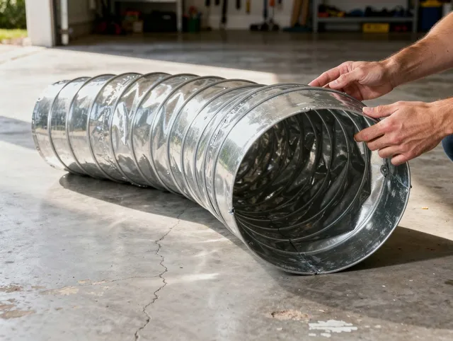 Rossmoor Dryer Vent Cleaning specialist using advanced equipment for thorough duct cleaning in Rossmoor