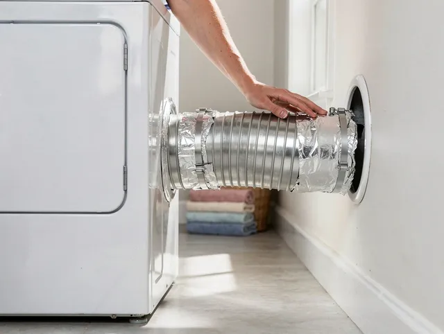 Professional dryer vent hose installation by Rossmoor Dryer Vent Cleaning in Rossmoor