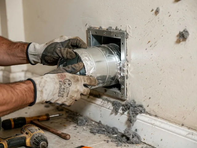 Professional dryer vent repair and installation by Rossmoor Dryer Vent Cleaning in Rossmoor