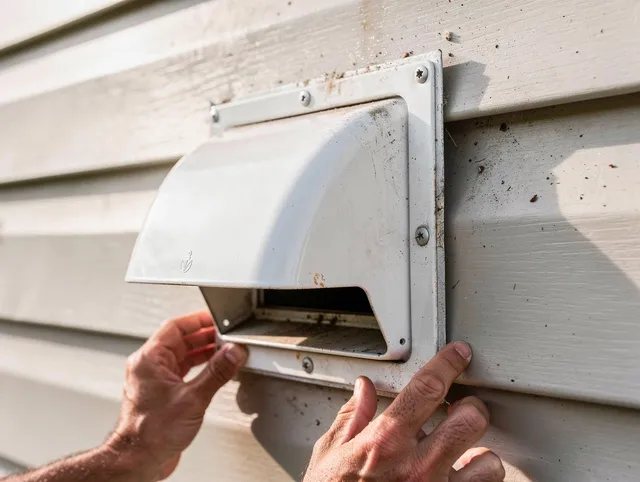 Rossmoor Dryer Vent Cleaning technician delivering thorough residential dryer vent cleaning service in Rossmoor